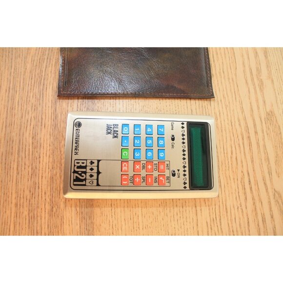 Enterprex BJ-21 Vintage Blackjack Calculator w/ Case & Manual |1970s| WORKS - Picture 6 of 17